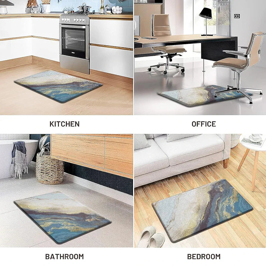 Luxe Home Columbo Anti-Fatigue  Mat for Home and Office  – Cushioned Support, Stylish and Durable, Easy to Clean, Non-Slip Bottom – Ideal for Kitchen, Desk, Laundry, Garage
